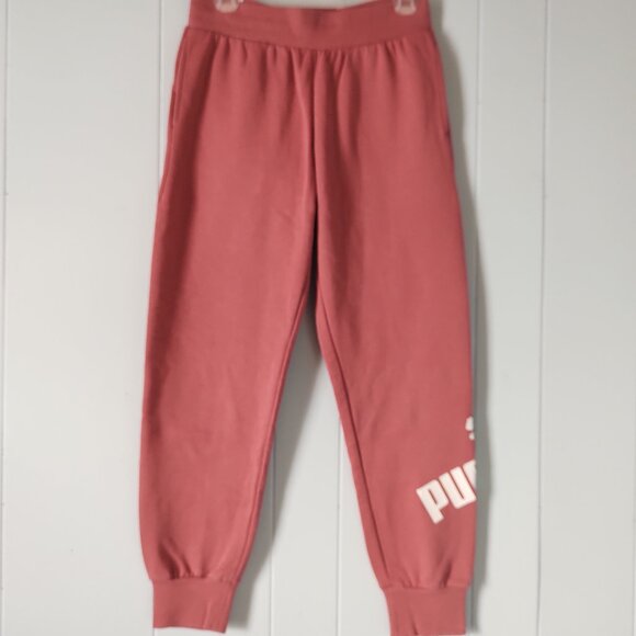 Pink Puma Elastic Waist Joggers - Picture 1 of 8